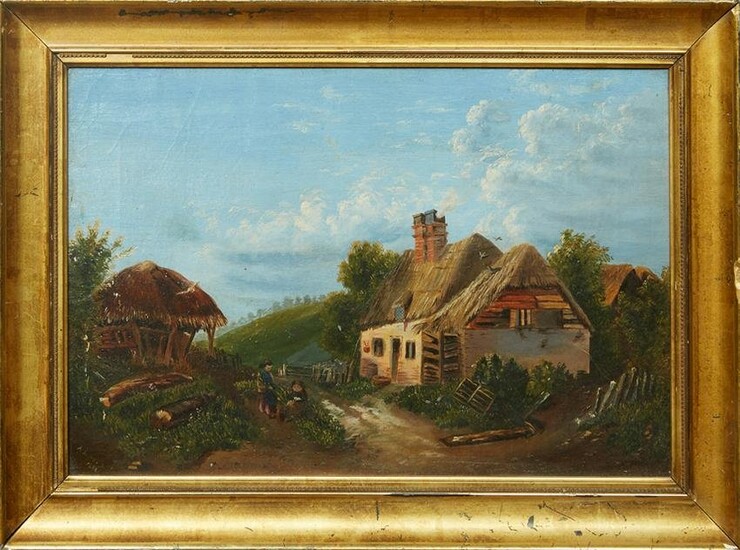 English School, "English Countryside," 1886, signed
