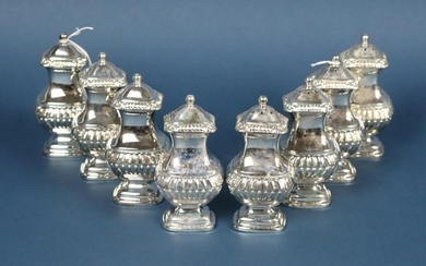 English Silver Plate Salt and Pepper Shakers
