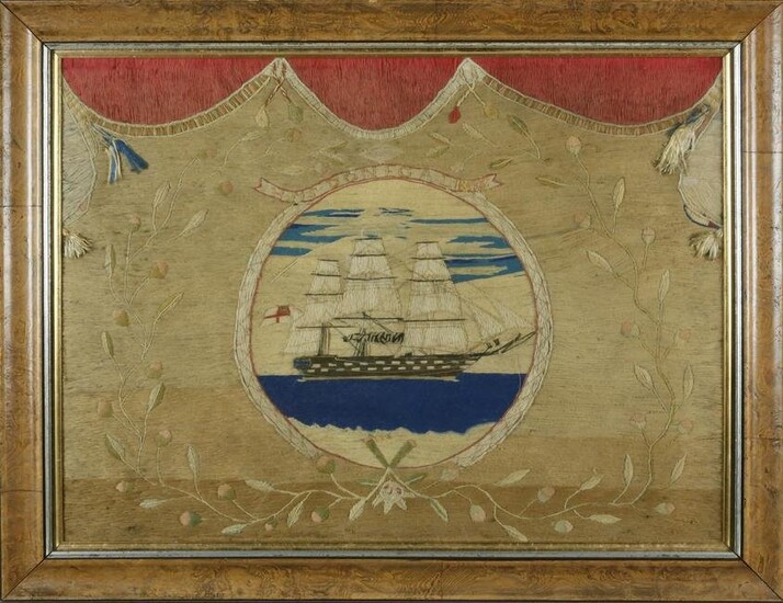 English Woolie with Central Cartouche of the "H.M.S. Donegal 1835", 19th Century