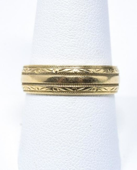 Estate 14kt Yellow Gold Mens Wedding Band or Ring