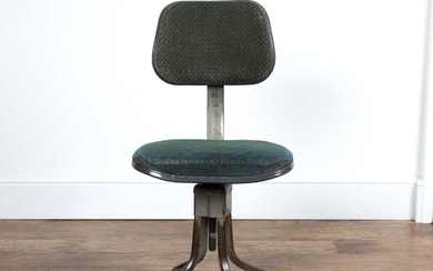 Evertaut industrial factory stool or chair, marked 'Pat no 972.460...