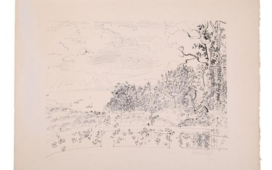 FRENCH FAUVIST LITHOGRAPH LANDSCAPE BY RAOUL DUFY