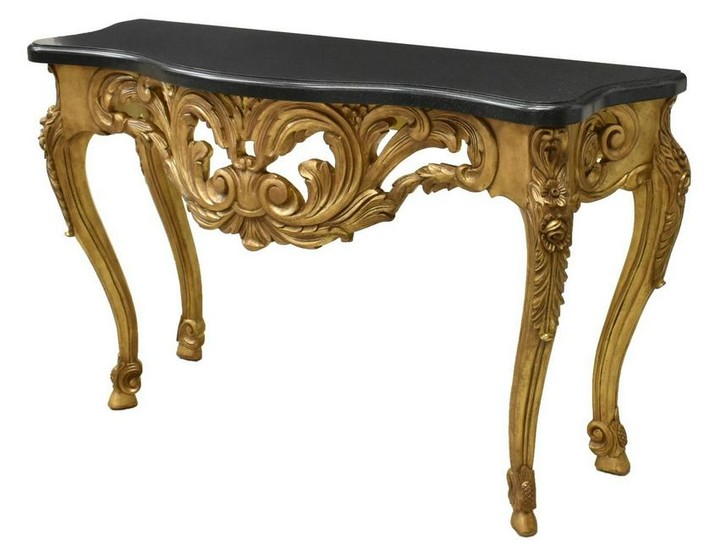 FRENCH STYLE GILT CONSOLE TABLE