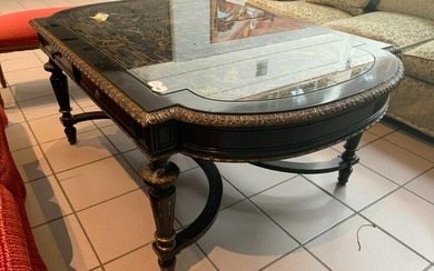 Fancy French Style Glass Top Center Table