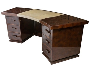 Faux Tortoise and Shagreen Executive Desk