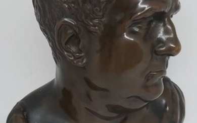 Ferdinand Barbedienne - Sculpture, bust Roman emperor Aulus Vitellius - Bronze - Second half 19th century