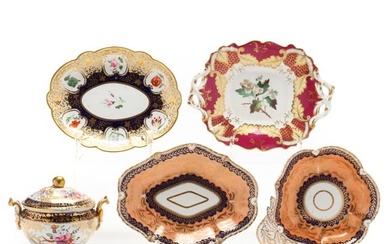Five Antique Porcelain Serving Pieces