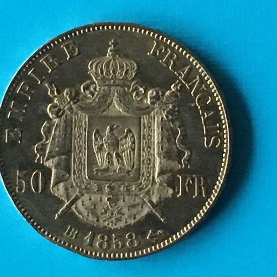 France - 50 Francs 1858-BB Napoléon III - Gold