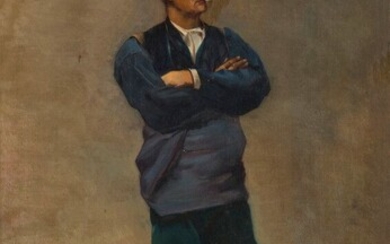 Francis GARAT (XIXème siècle) Homme portant un costume aragonais, 1886 Huile sur panneau, signé et...