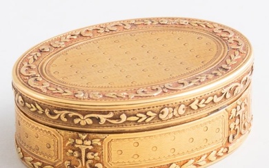 French 18k Gold Oval Box