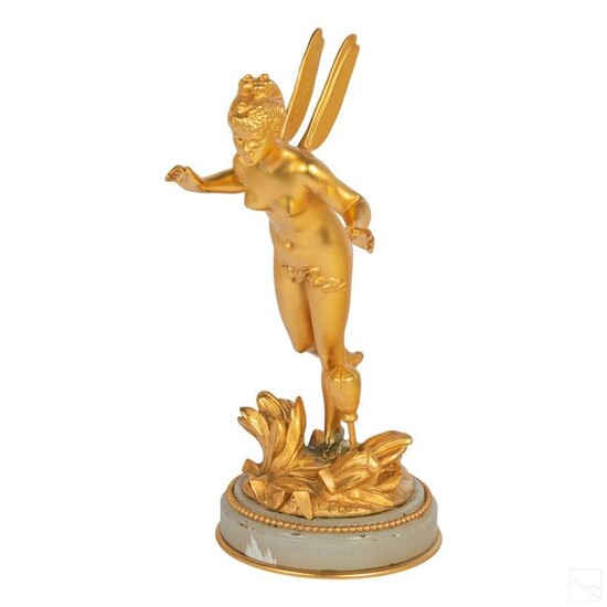 French Dore Bronze Fairy Figurine after Louis Kley