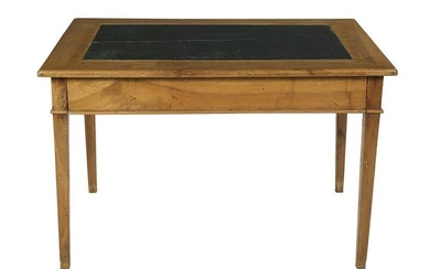 French Provincial Walnut and Slate-Top Table/Desk