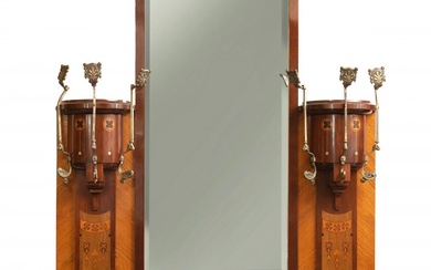 GASPAR HOMAR MEZQUIDA (Bunyola, Majorque, 1870 - Barcelone, 1953). Meuble de vestibule avec miroir, vers...