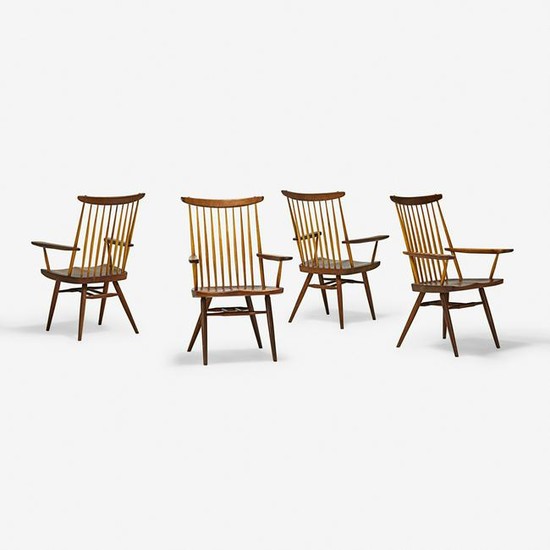 GEORGE NAKASHIMA Set of four New armchairs
