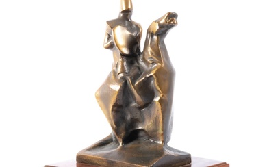 GIOVANNI DE ANGELIS, Cavaliere e cavallo, Scultura in bronzo