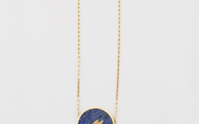 GOLD AND LAPIS NECKLACE