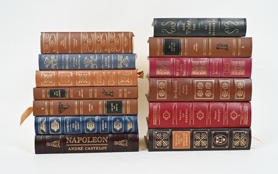 GROUPING OF DECORATIVE LEATHERBOUND BOOKS
