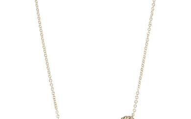Gabriel & Co. Two Toned Chain Link Necklace in 14KT Gold 0.20 CTW