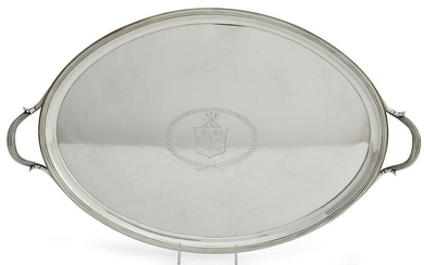George III silver tray, Smith & Hayter