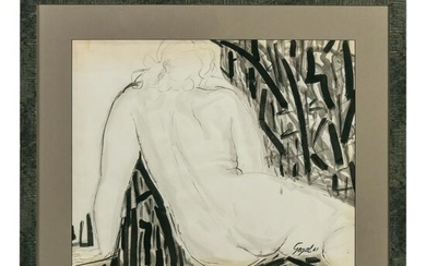George Segal (1924-2000) Nude Portrait MM Painting