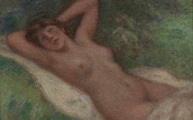 Georges D’ESPAGNAT (1870 – 1950) "Nu couché", huile sur toile