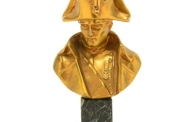 Gilt Bronze Bust of Napoleon, Signed 'Pinedo'