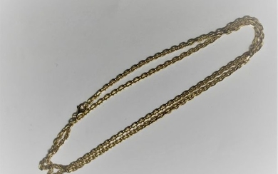 Gold NECK CHAIN (750). Carabiner clasp.