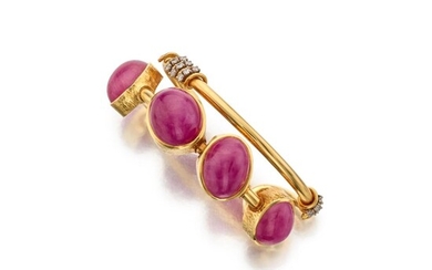 Gold, Ruby and Diamond Bracelet, Cartier