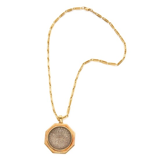 Gold and Antique Coin 'Monete' Pendant-Necklace, Bulgari