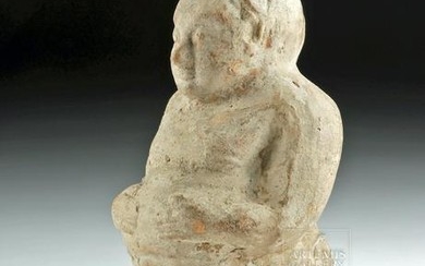 Greek Arachic Pottery Aryballos - Pregnant Woman