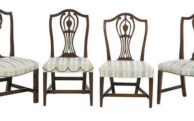 Group of Four American Federal Mahogany Chairs