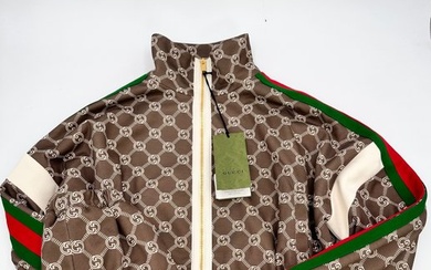 Gucci - giacca in jersey tecnico con zip e stampa GG 2023 retail 1400 euro Jacket