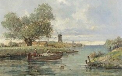 Gustave MASCART (1834-1914) Barques sur un... - Lot 23 - Beaussant Lefèvre & Associés