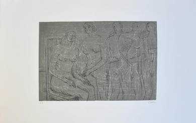 HENRY MOORE Hand Signed Lithograph 1974 British