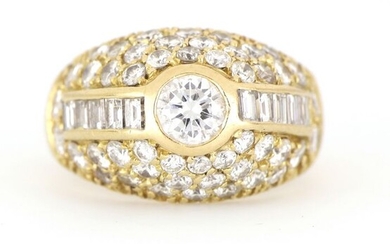 HRD Certificate- 18 kt. Yellow gold - Ring - 1.96 ct Diamond