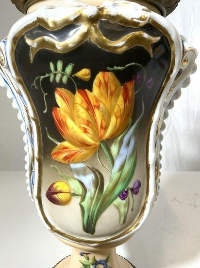 Hand Painted Porcelain Brass Lamp