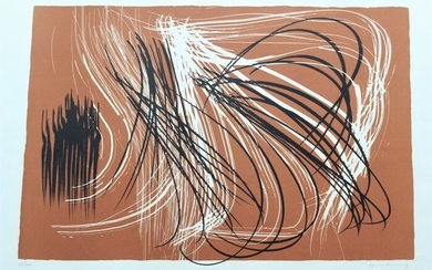 Hans Hartung (1904-1989) - Lithograph, hand signed, limited edition 25/100 - Print, L 1973/3