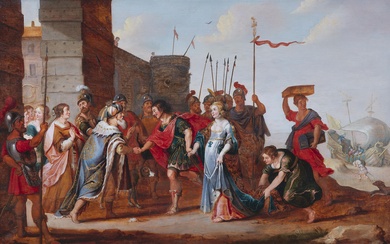 Hans III. Jordaens - Paris leading Helen to Troy