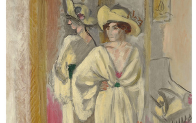 Henri Matisse (1869-1954), Femme en blanc debout devant une glace
