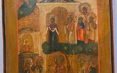 Icon, Mother of God Pokrov - Wood - 19th century