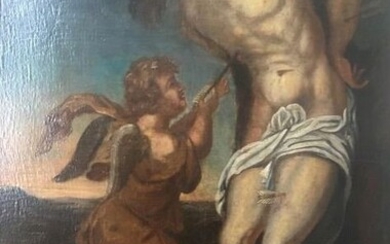 Italian School - Late 17th Century oil on canvas - Saint Sebastian