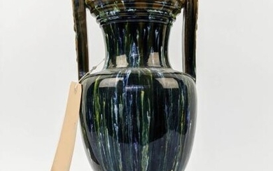 JEROME MASSIER (1850-1916) Vallauris French, amphora vase, with miadlica...