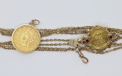 JEWELRY. American and S. African Gold Coin Jewelry