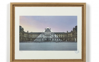 J.R. (Français - Né en 1983) Le Louvre revu par JR, 19 juin 2016, 5h41 © Pyramide, architecte I.M. Pei, musée du Louvre, Paris, France - 2019