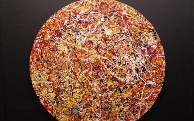 Jackson Pollock Attr. : Drip Painting on Table Top