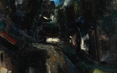 Jean Liberte (American, 1896-1965) Nocturne Signed 'Jean Liberte' lower left, titled and annotated on the reverse. Oil on board, framed. 19 1/8 x 15 in. (48.7 x 38.2 cm)