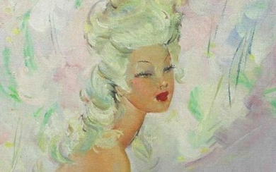 Jean gabriel Domergue french oil on canvas