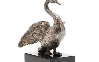 Jesse C. Beesley (TN,1901-1980), Silver Swan Sculpture