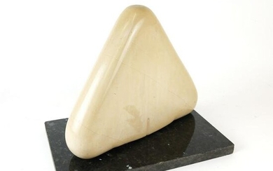 Joe FUNK: Triangular Stone on Marble Base