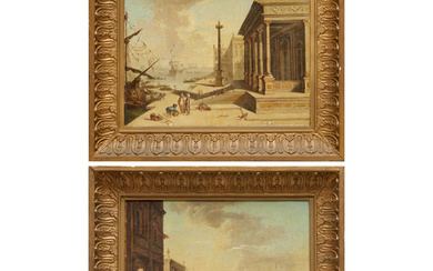 Johann Wilhelm Baur (after), (2) oils on canvas